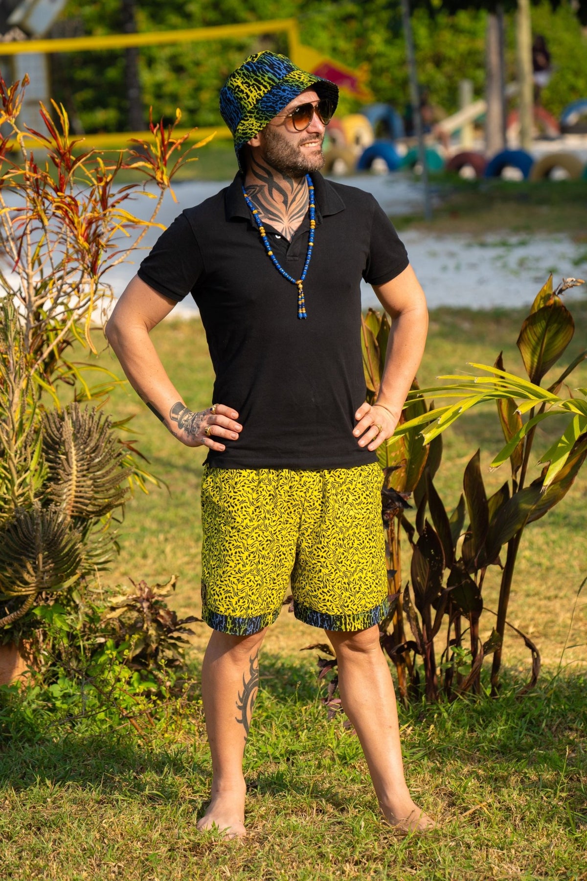 Electric Safari African Print Bucket Hat - Zawadi Hat Fashion