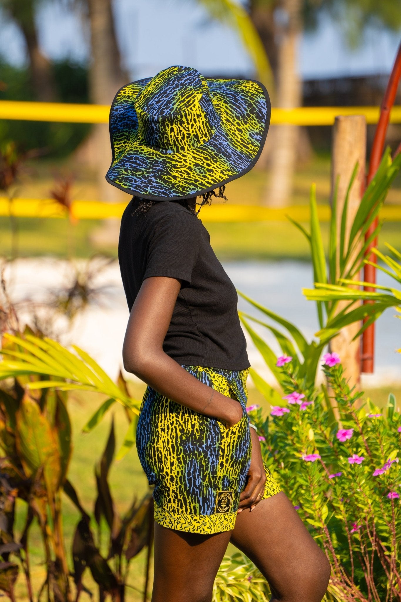 Electric Safari African Print Safari Hat - Zawadi Hat Fashion