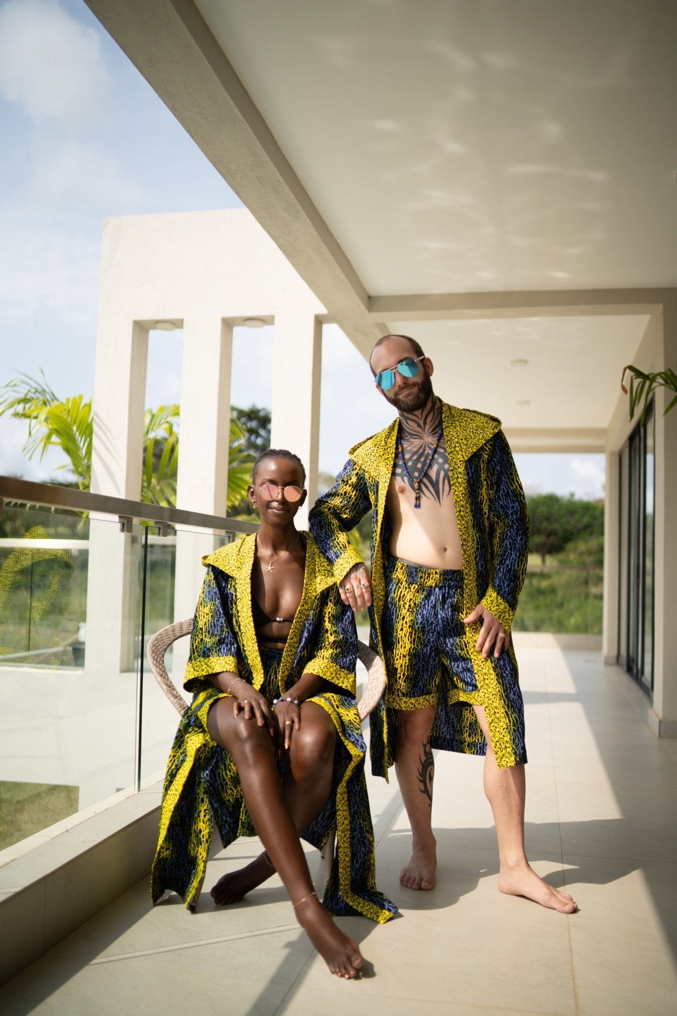 Electric Safari Combo - Zawadi Hat Fashion - Interracial couple