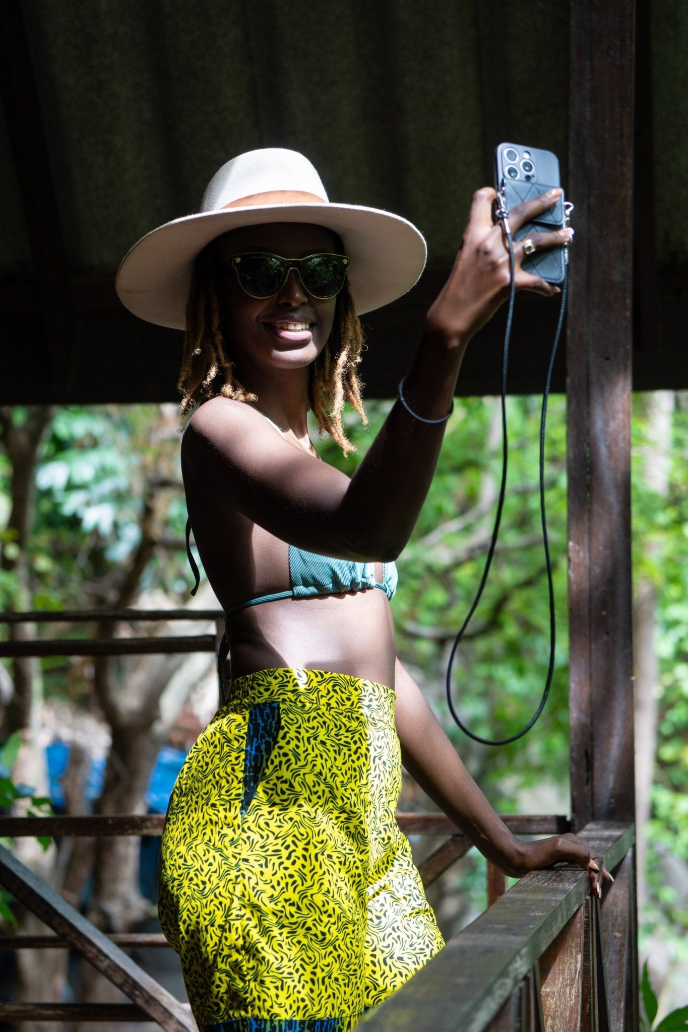 Electric Safari Resort Shorts | African Print Wear - Zawadi Hat Fashion