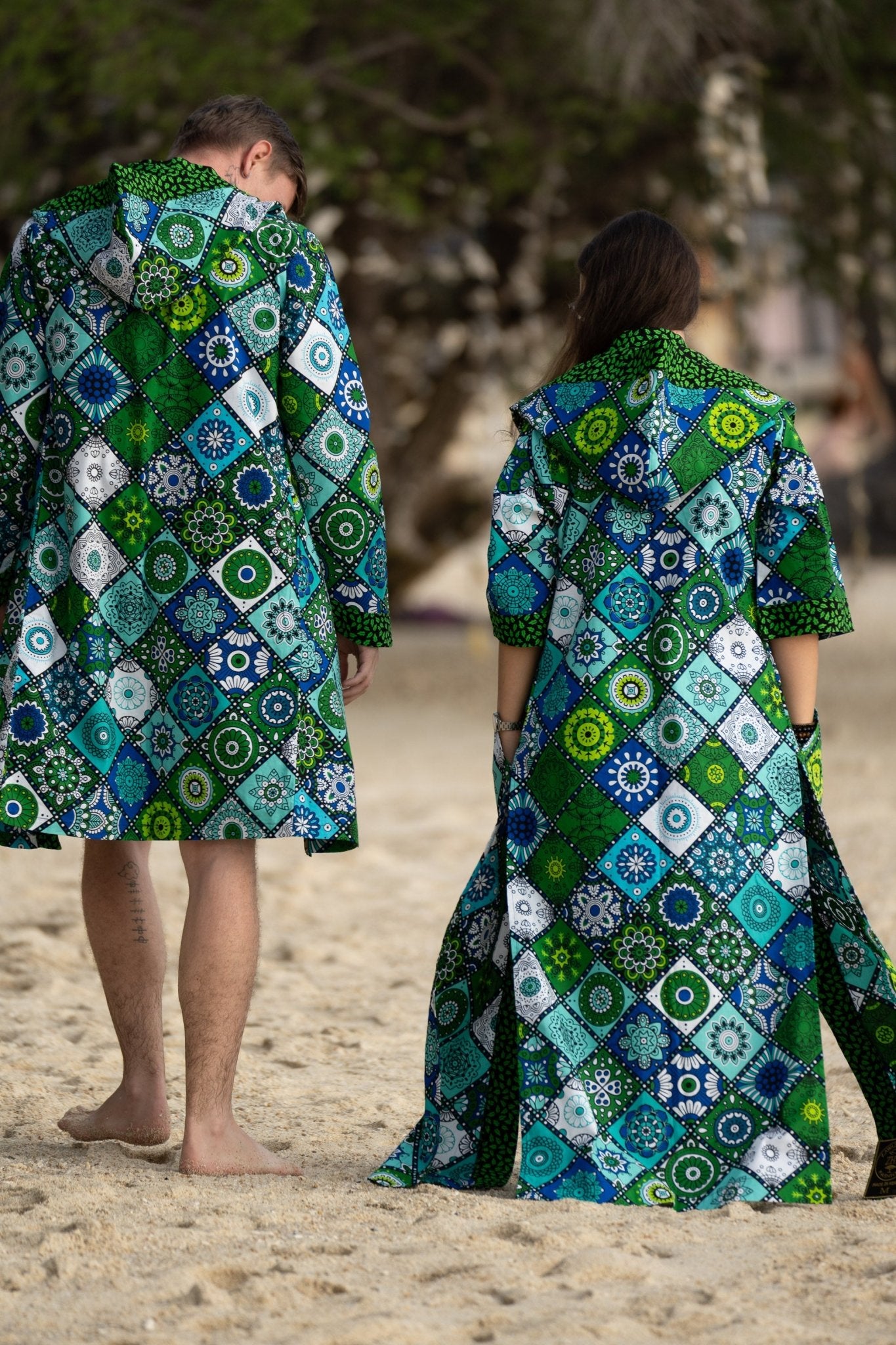 Mandala Bloom African Print Kimono Cover - Up — Luxury Resort Wear - Zawadi Hat Fashion