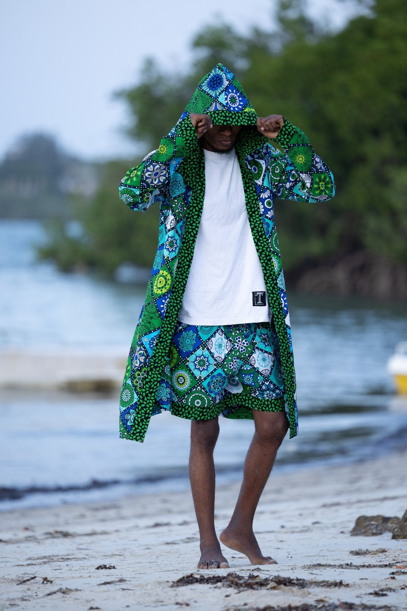 Mandala Bloom Short Cover - Up — Luxury Resort Wear - Zawadi Hat Fashion