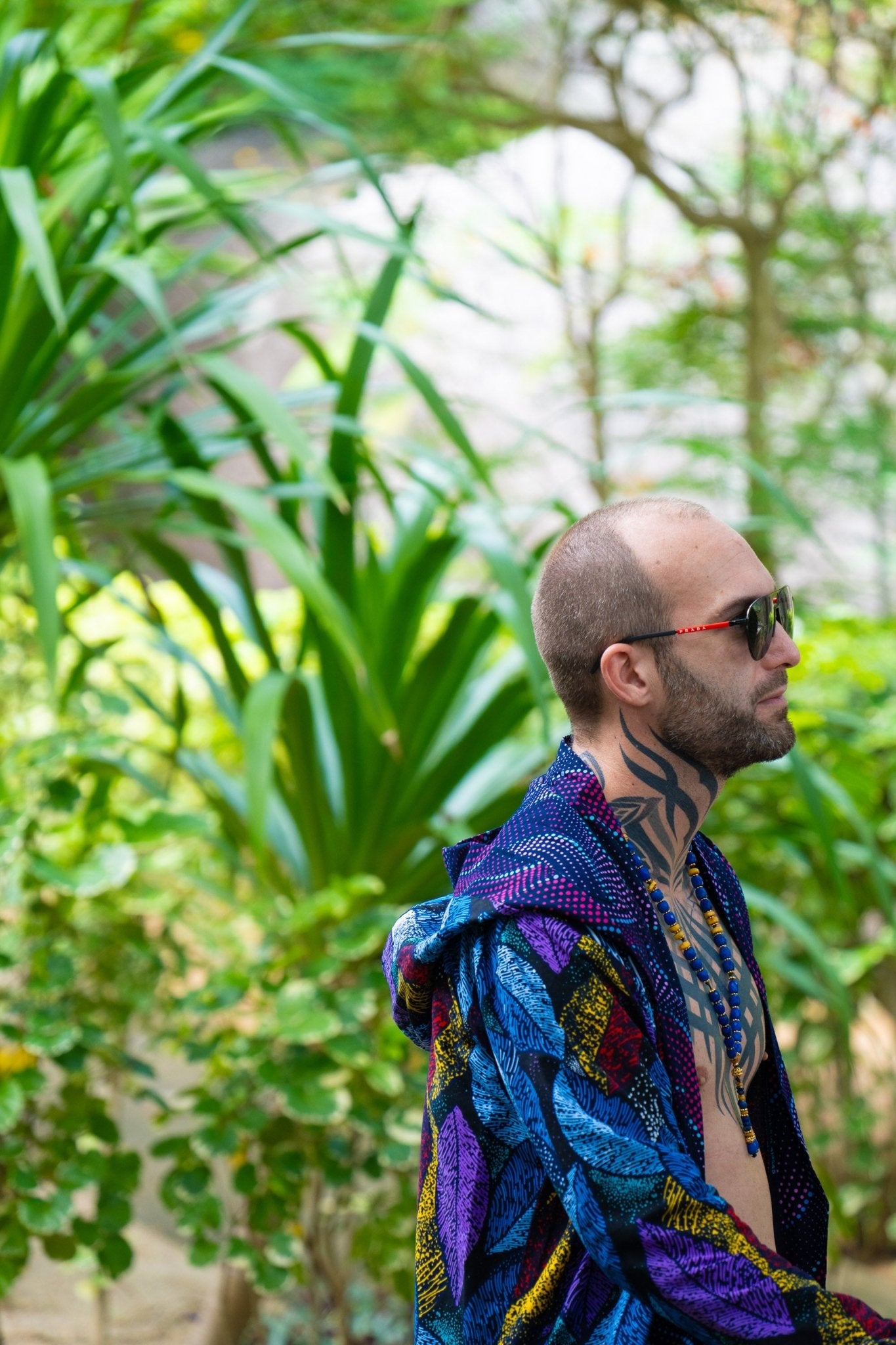 Midnight Garden Short Cover - Up — Luxury Resort Wear - Zawadi Hat Fashion