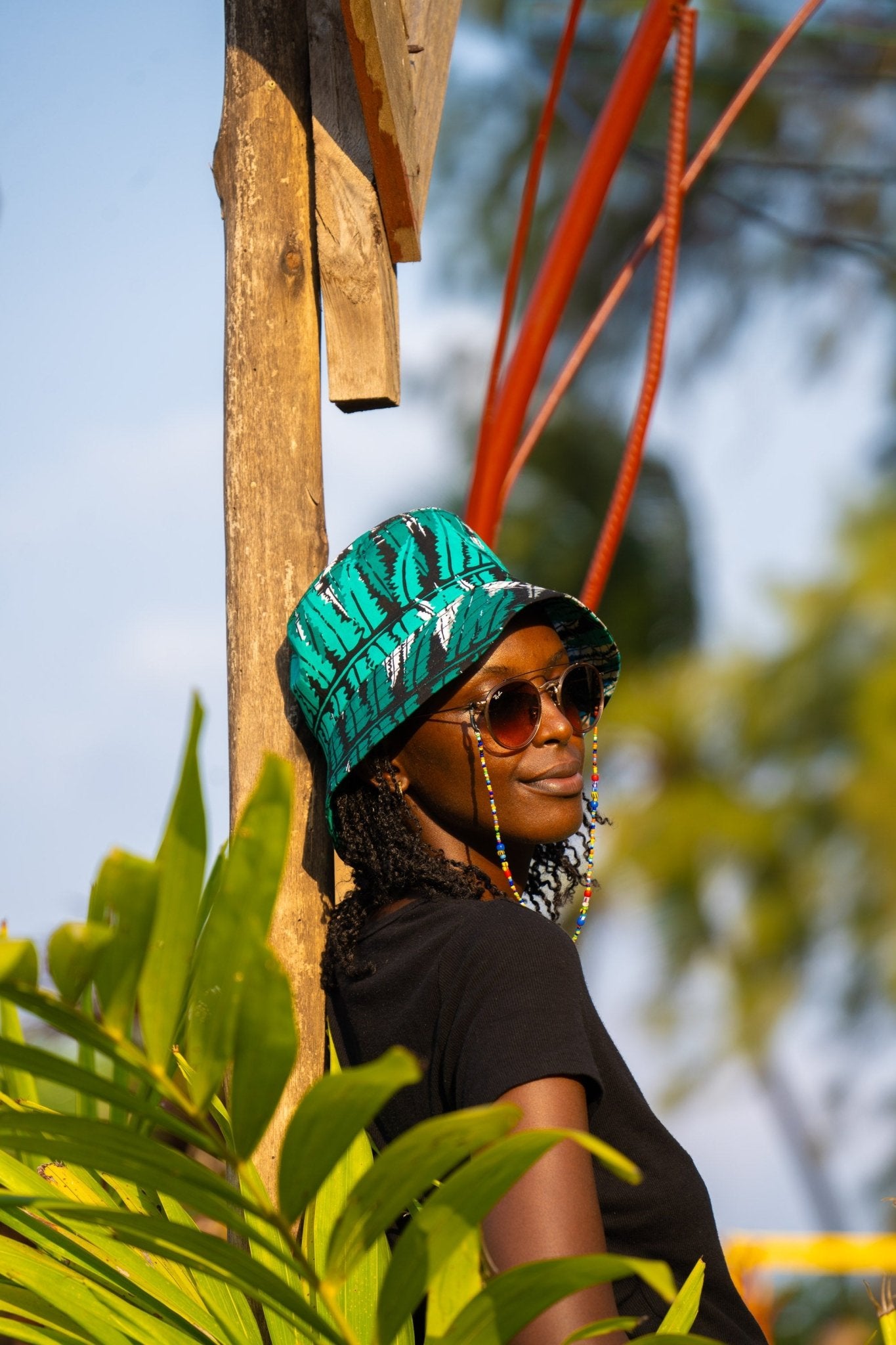 Ocean Teal African Print Bucket Hat - Zawadi Hat Fashion