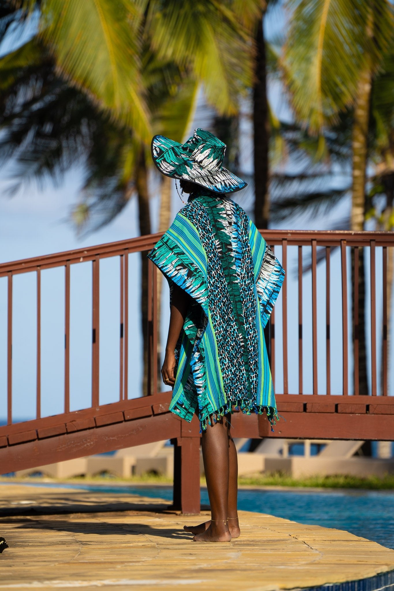 Ocean Teal African Print Bucket & Safari Hats - Zawadi Hat Fashion