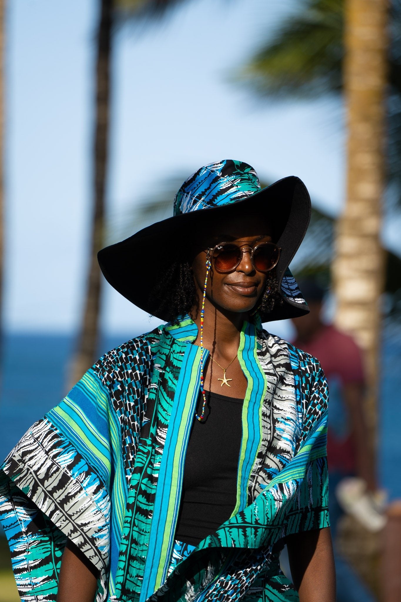 Ocean Teal African Print Bucket & Safari Hats - Zawadi Hat Fashion