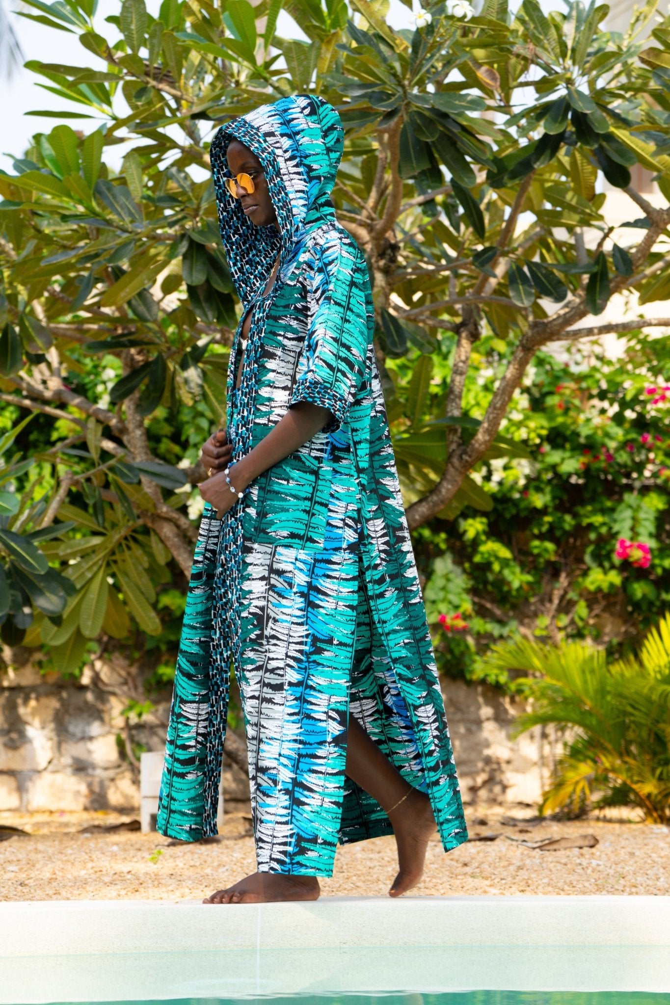 Ocean Teal Female Cover - Up - Zawadi Hat Fashion