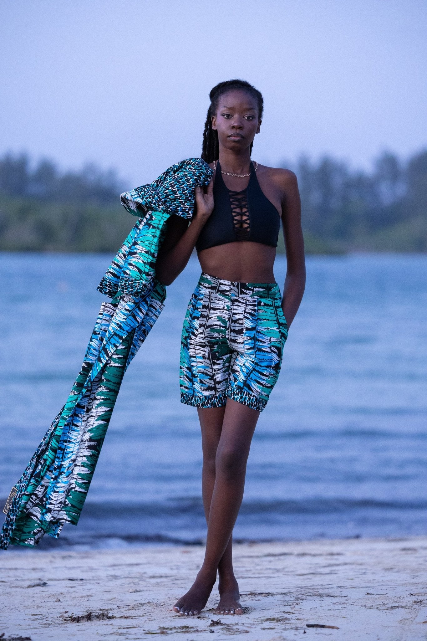 Ocean Teal Female & Male Shorts — Luxury Resort Wear - Zawadi Hat Fashion