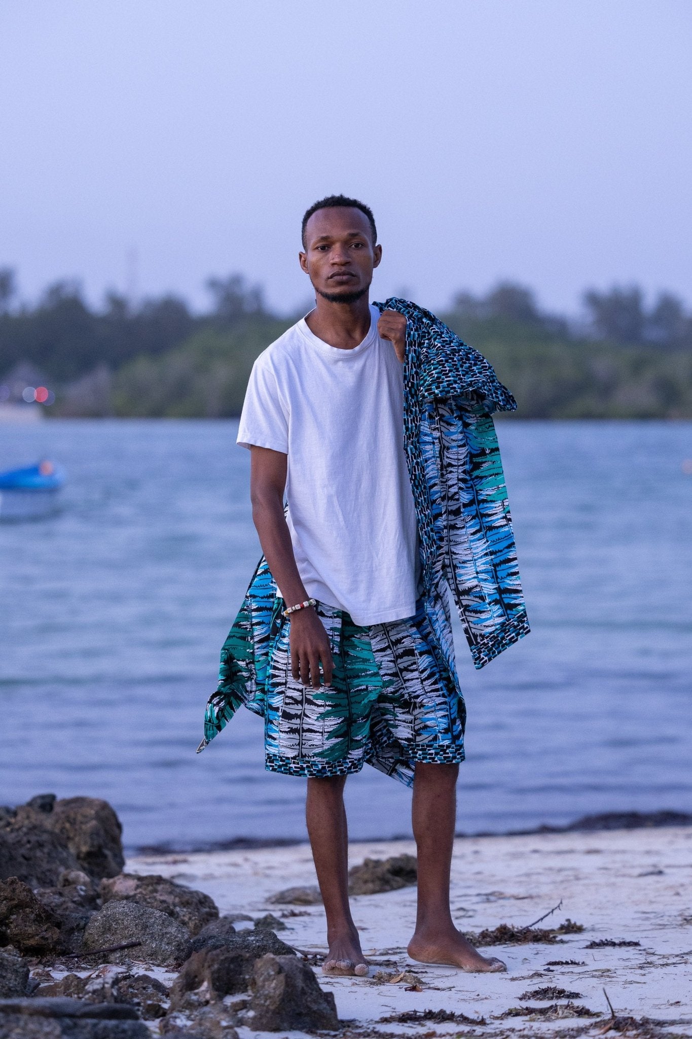 Ocean Teal Male Cover - Up - Zawadi Hat Fashion