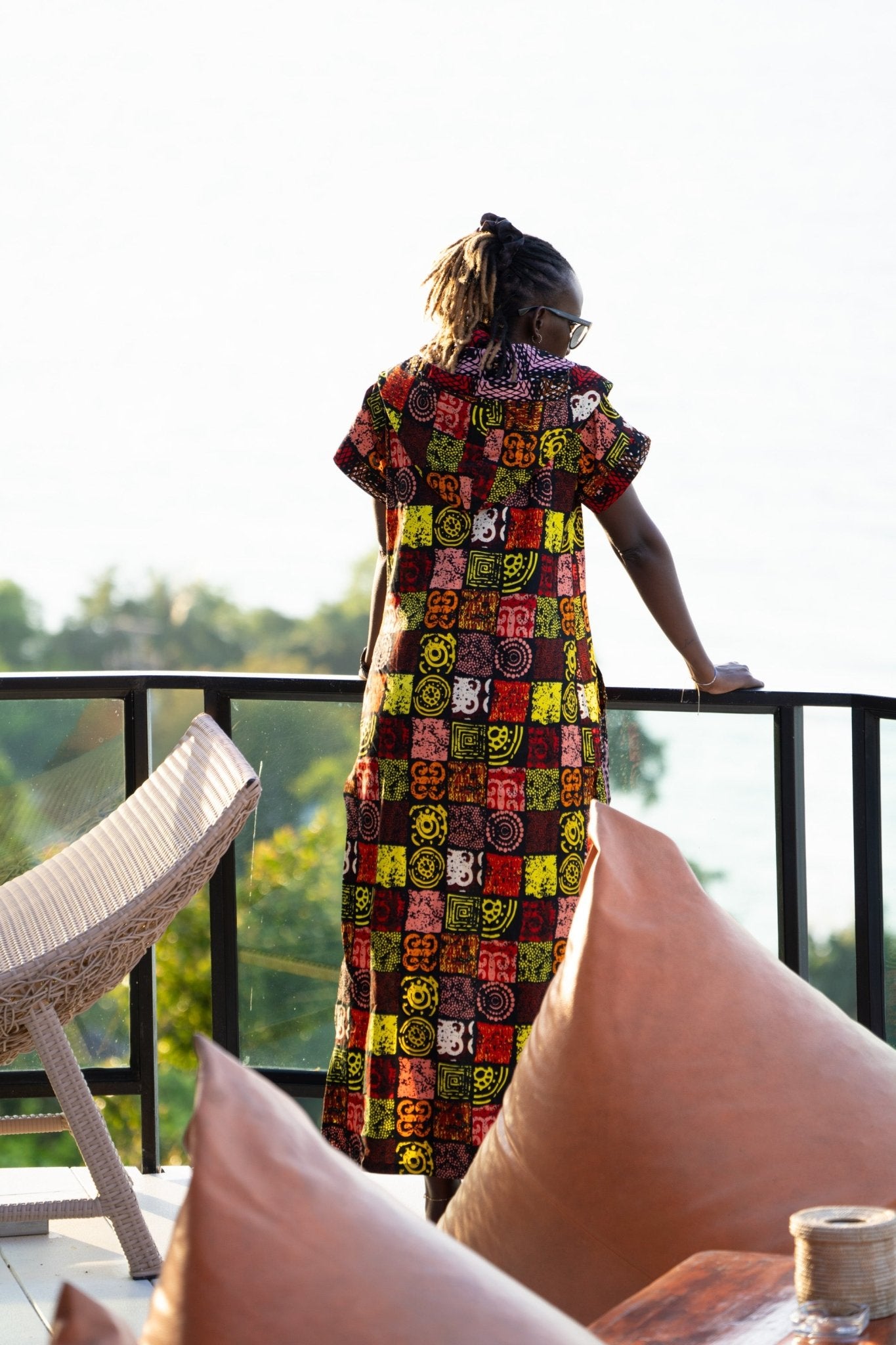 Spice Mix Long Cover - Up — Double - Slit Luxury Resort Wear - Zawadi Hat Fashion