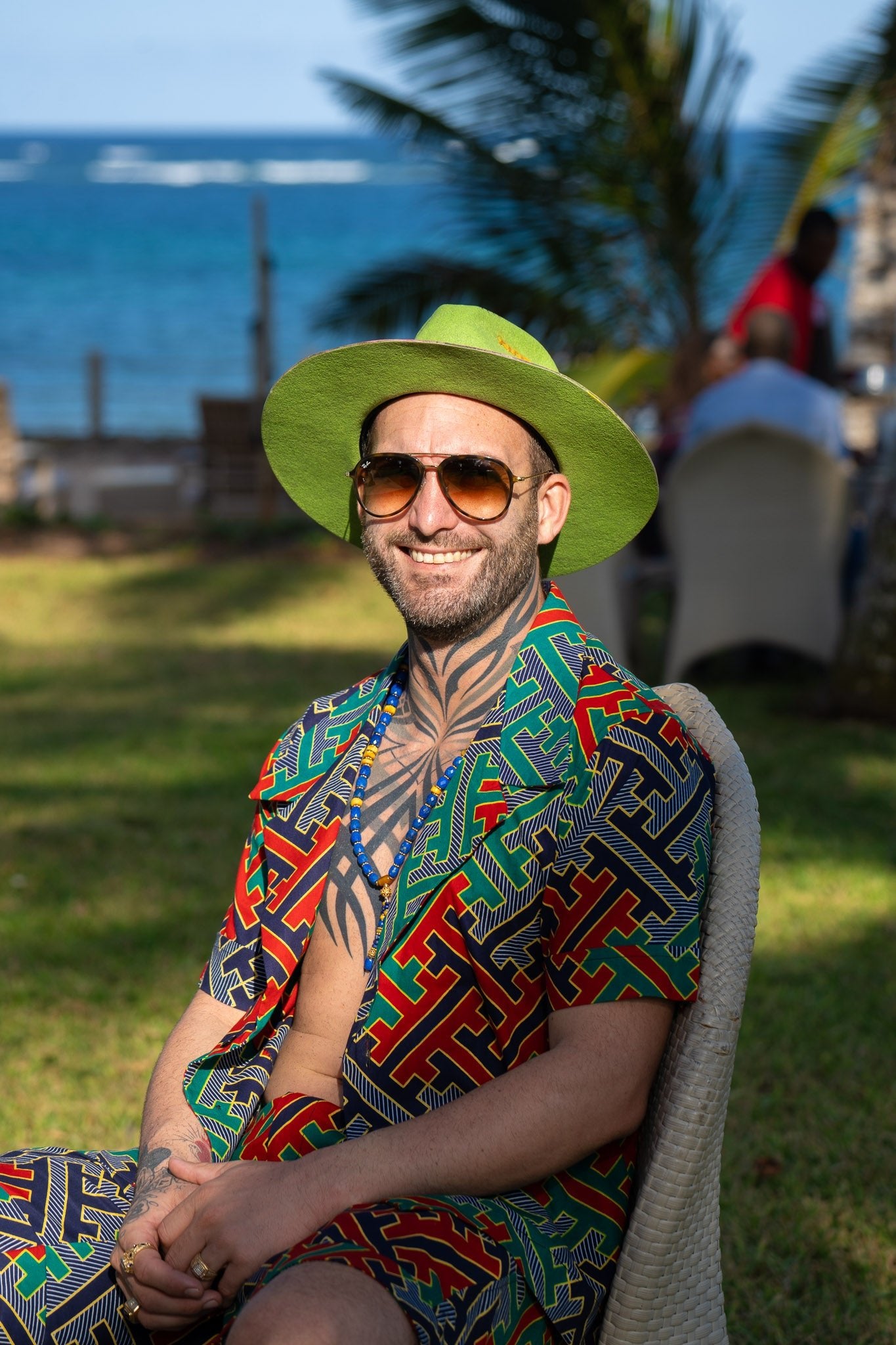 Zamu — African Print Resort Male Set - Zawadi Hat Fashion