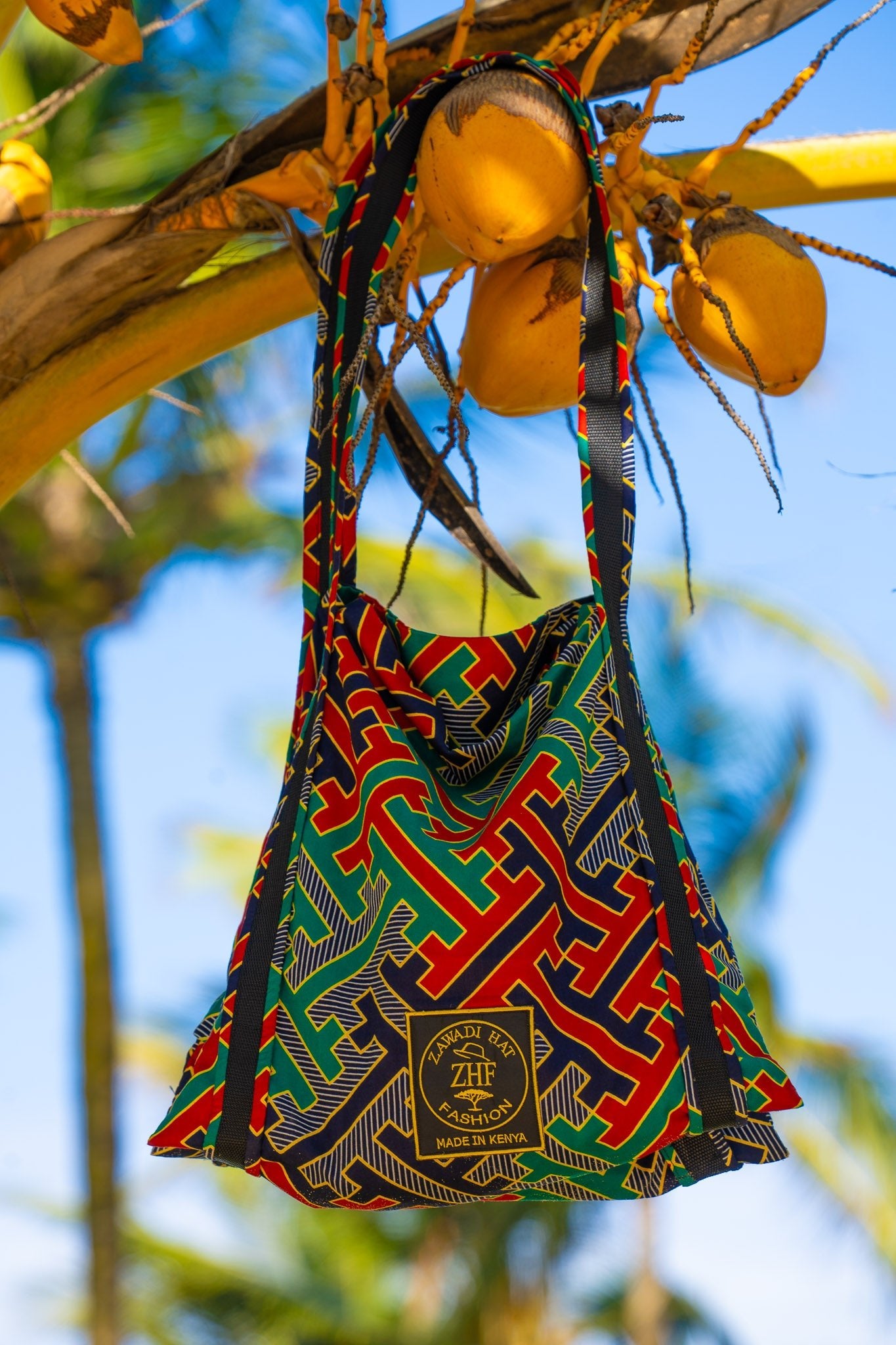 Zamu Hippie Beach Bag — African Print Travel Bag - Zawadi Hat Fashion