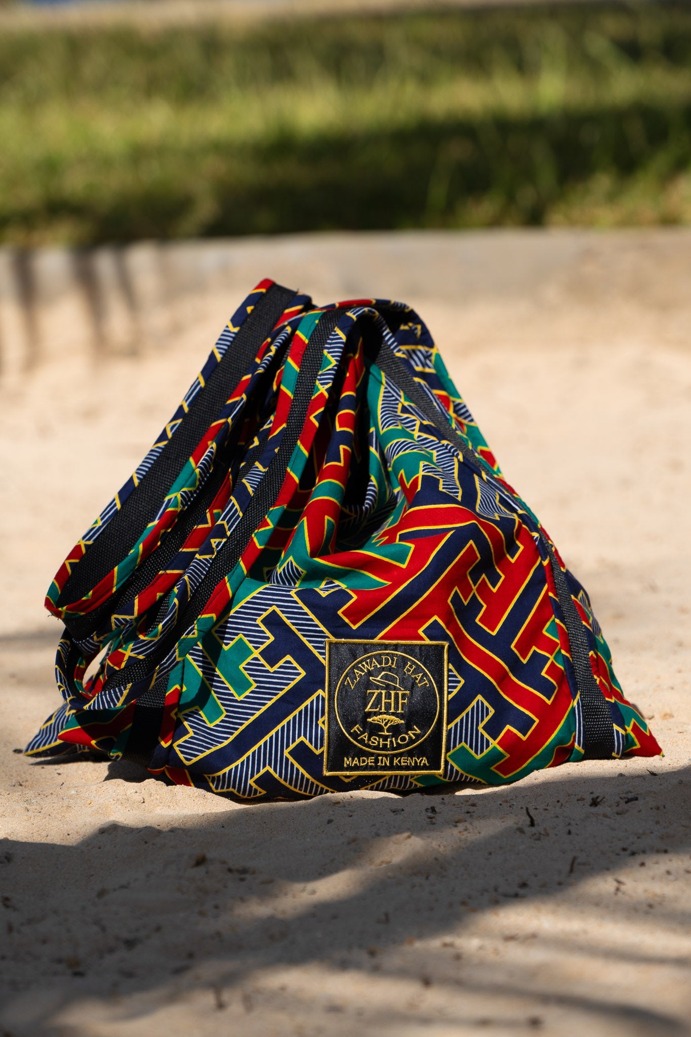 Zamu Hippie Beach Bag — African Print Travel Bag - Zawadi Hat Fashion