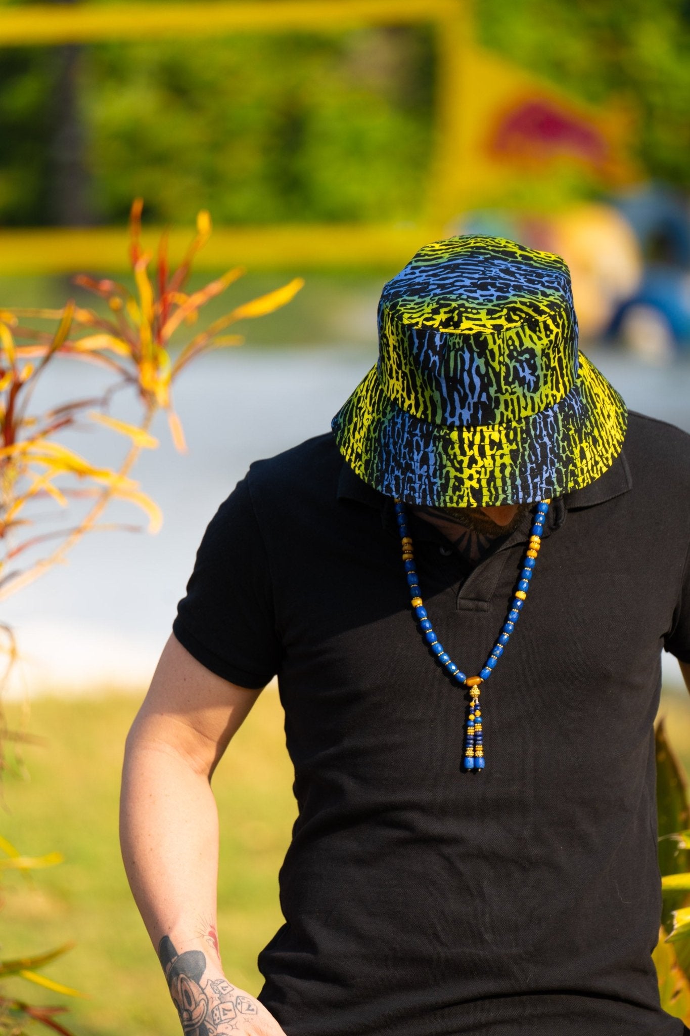 Electric Safari African Print Bucket Hat - Zawadi Hat Fashion