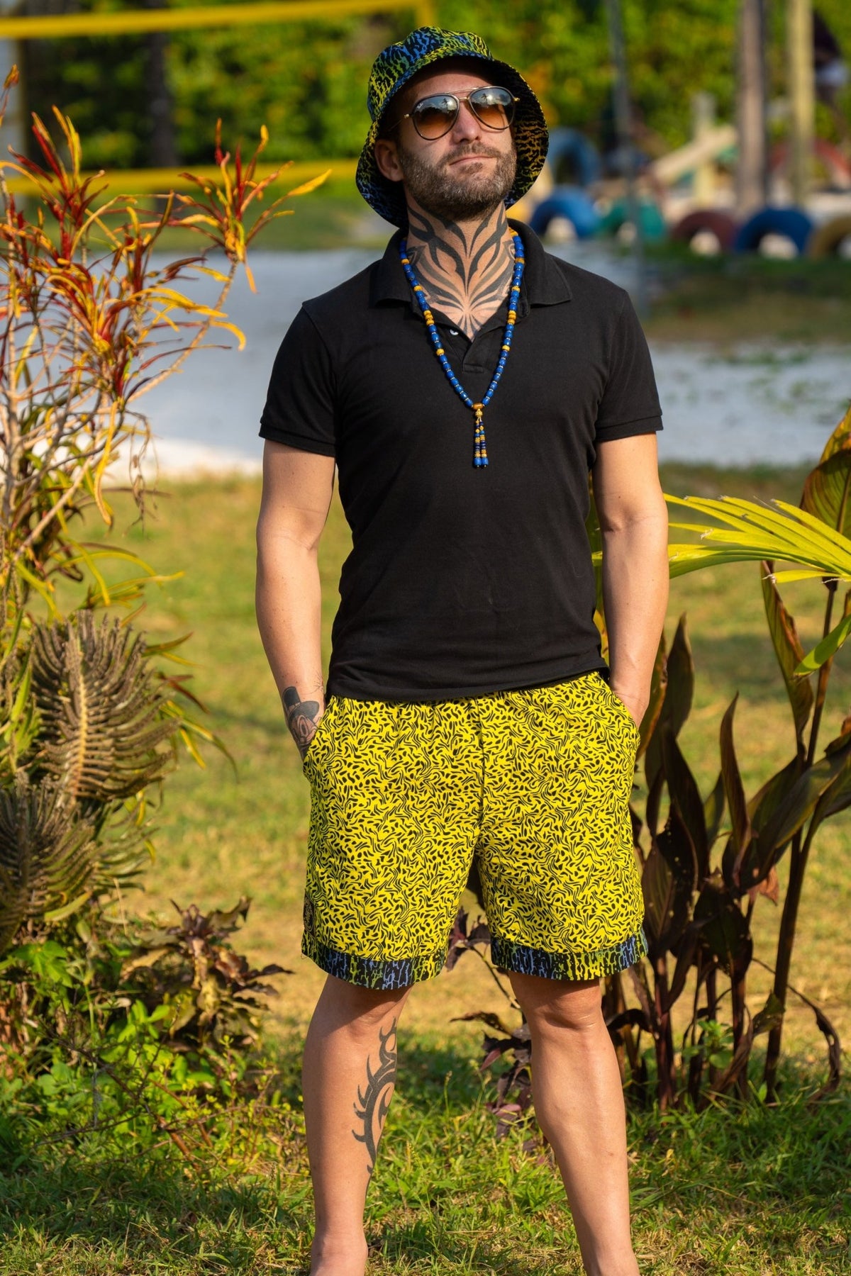 Electric Safari African Print Bucket Hat - Zawadi Hat Fashion