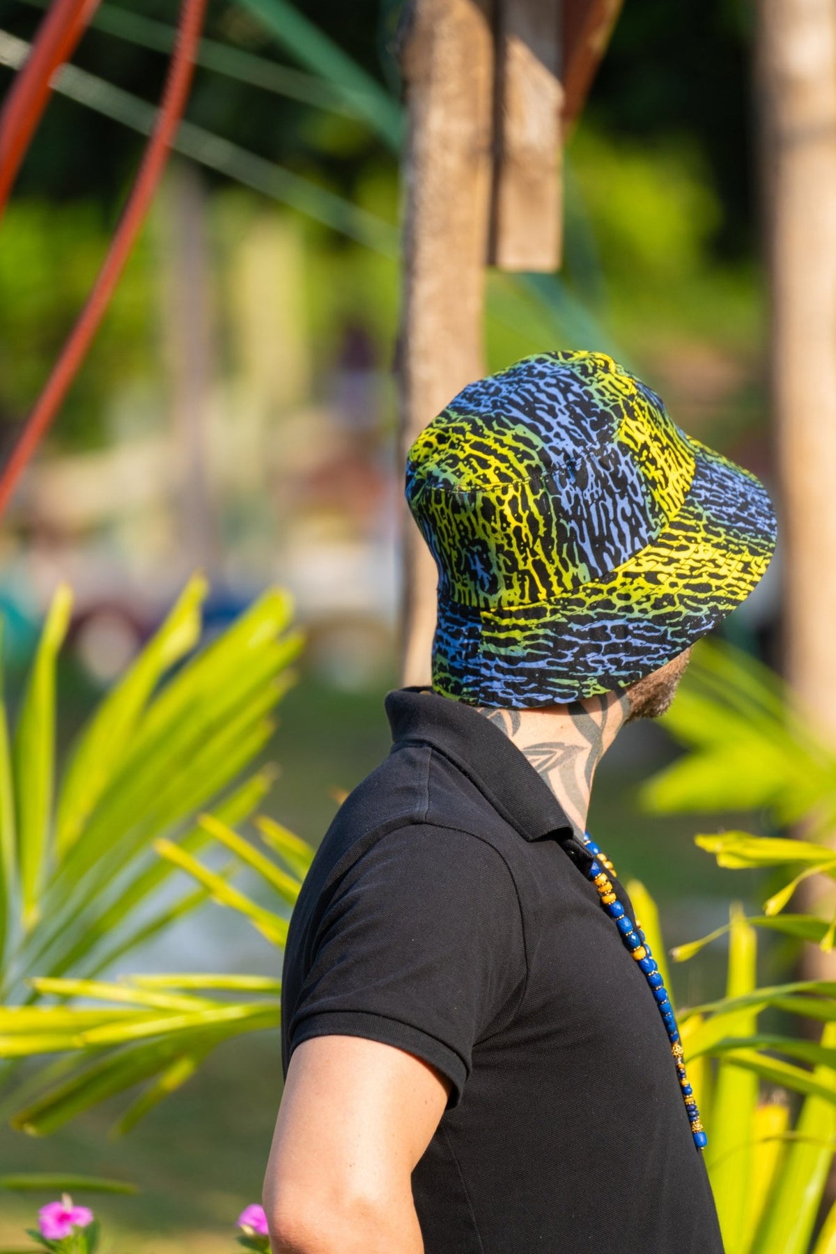 Electric Safari African Print Bucket Hat - Zawadi Hat Fashion
