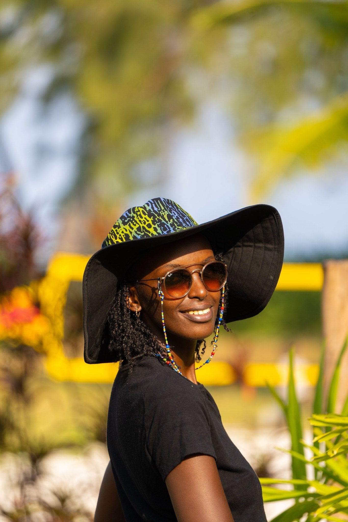Electric Safari African Print Safari Hat - Zawadi Hat Fashion