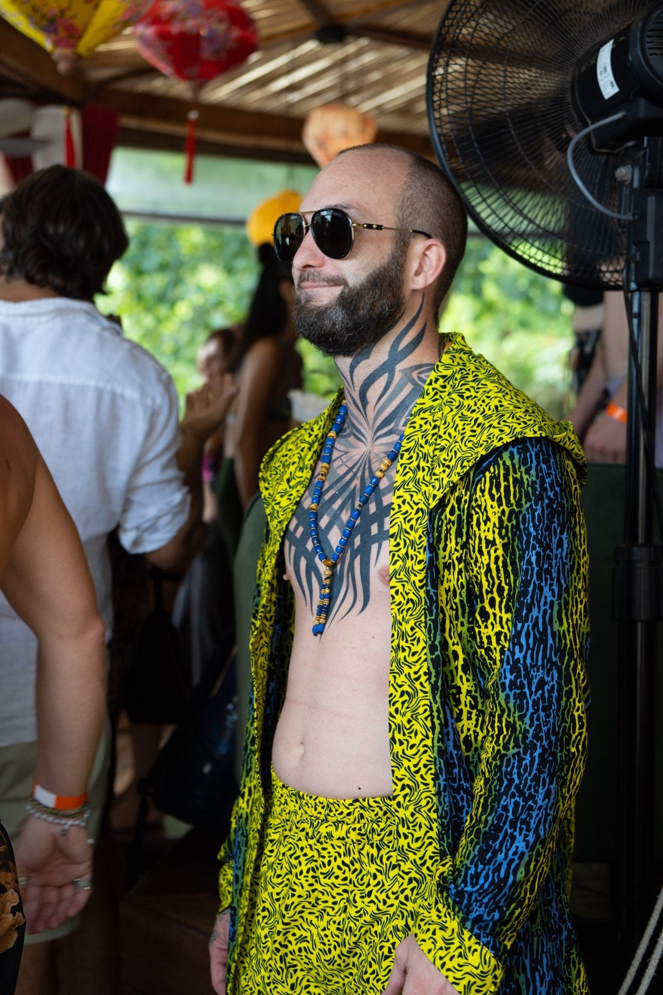 Electric Safari Resort Shorts | African Print Wear - Zawadi Hat Fashion