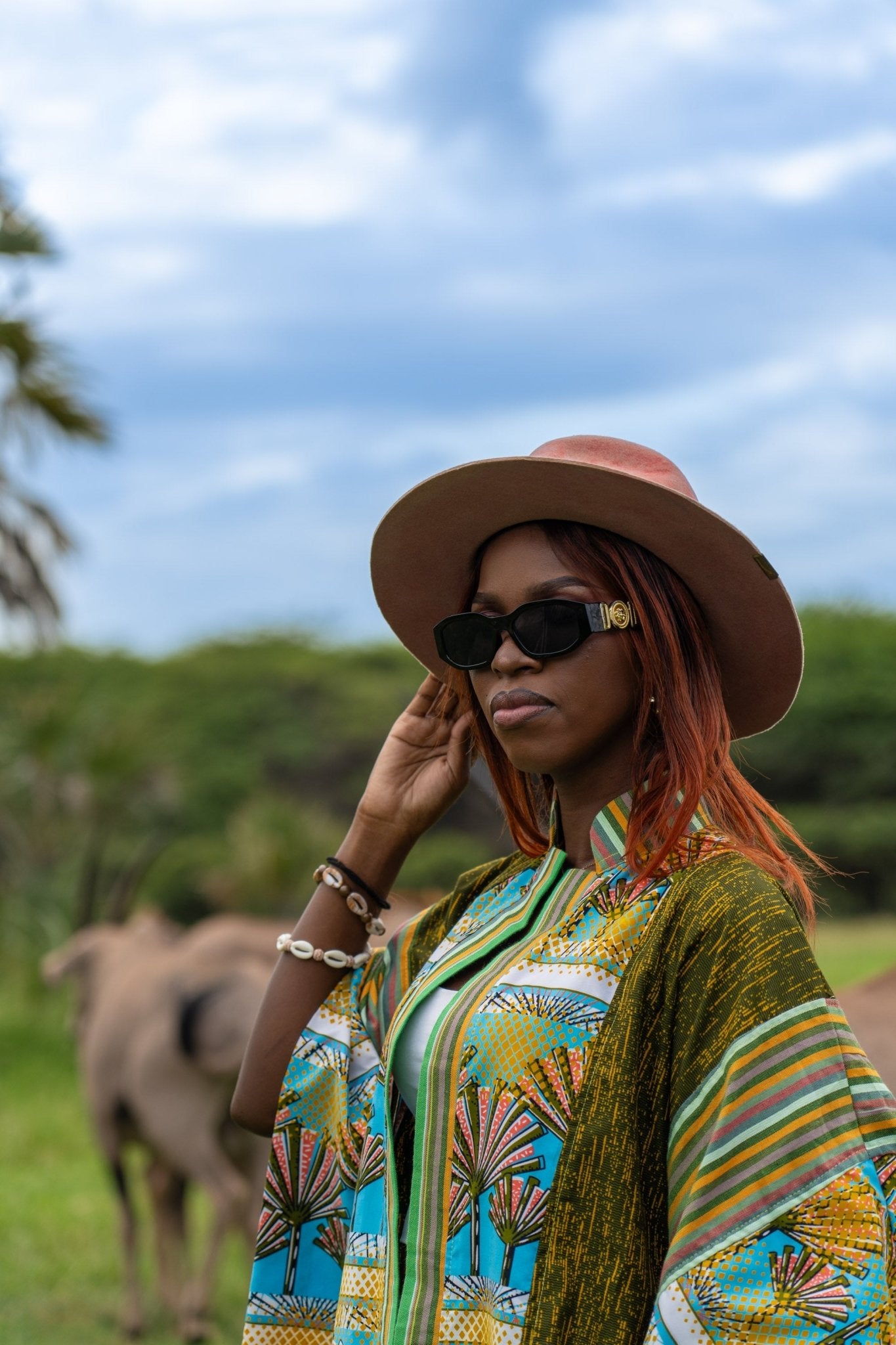 Kenyan Wrap | Versatile Kikoi and African Print Outerwear - Zawadi Hat Fashion