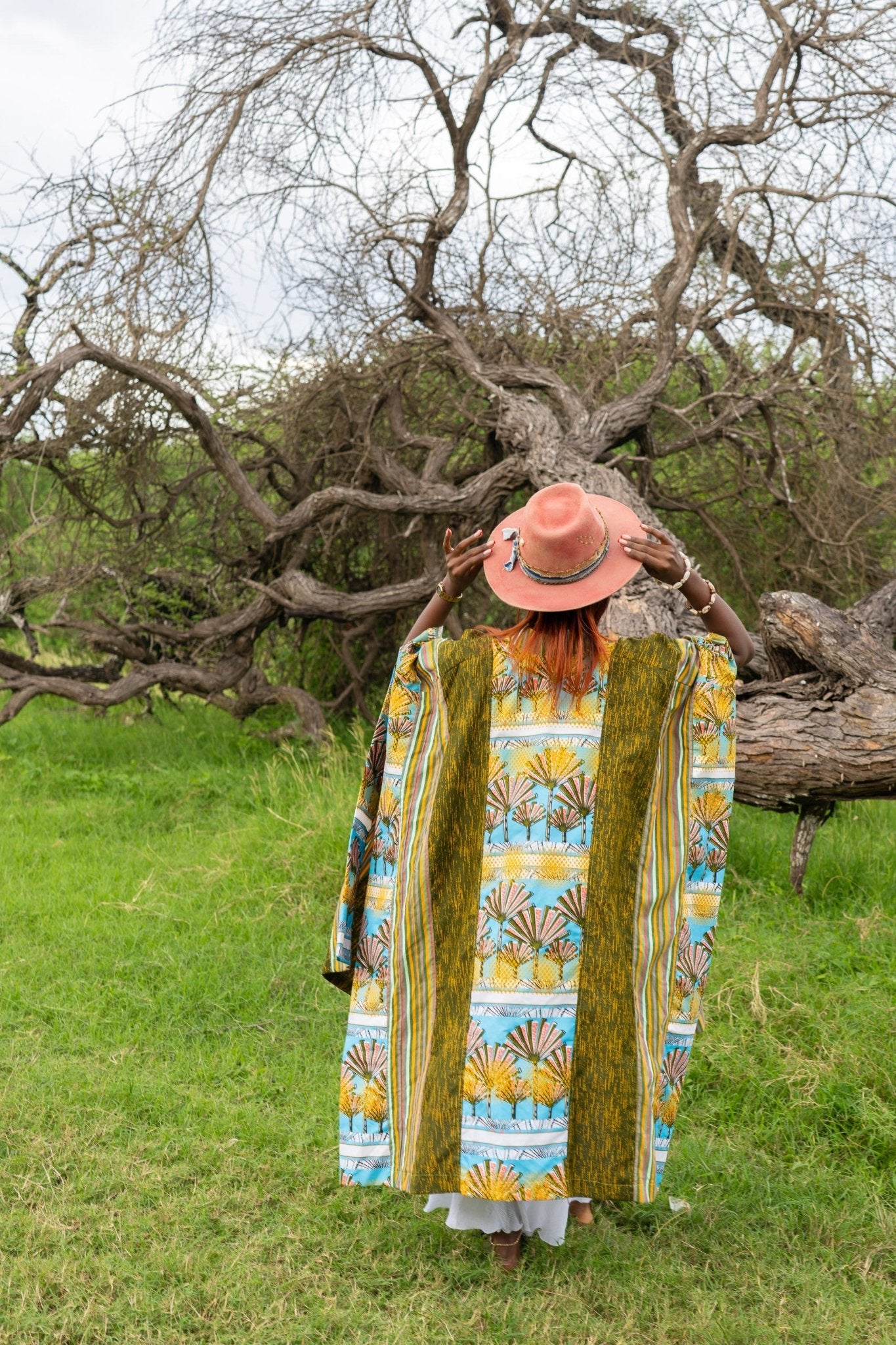 Kenyan Wrap | Versatile Kikoi and African Print Outerwear - Zawadi Hat Fashion