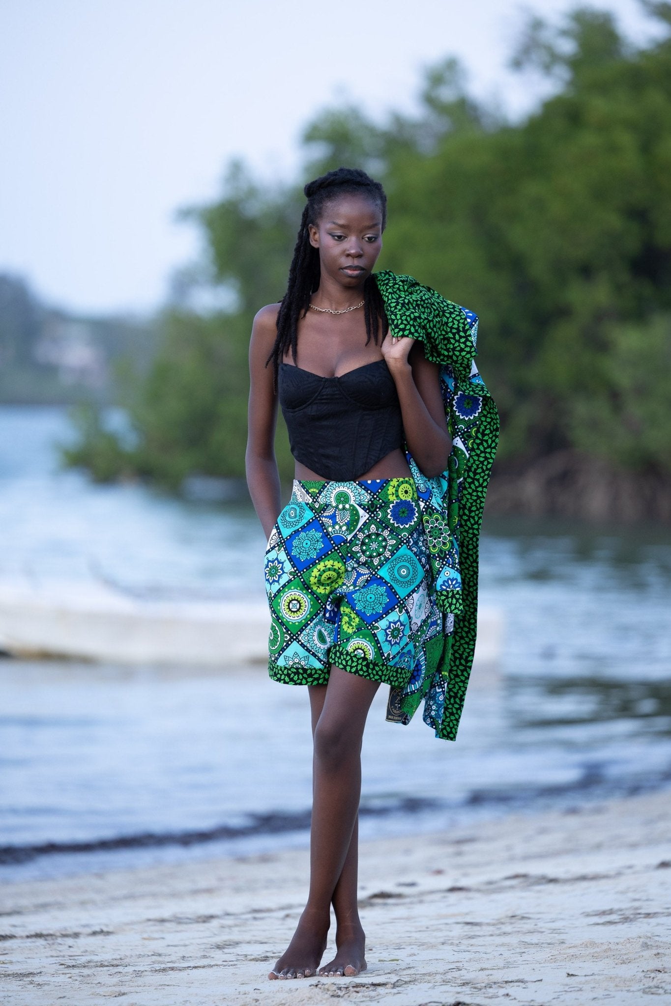 Mandala Bloom Female & Male Shorts — Luxury Resort Wear - Zawadi Hat Fashion