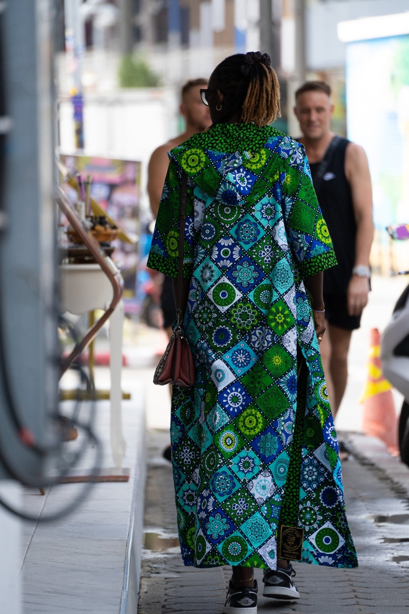 Mandala Bloom Long Cover - Up — Double - Slit Luxury Resort Wear - Zawadi Hat Fashion