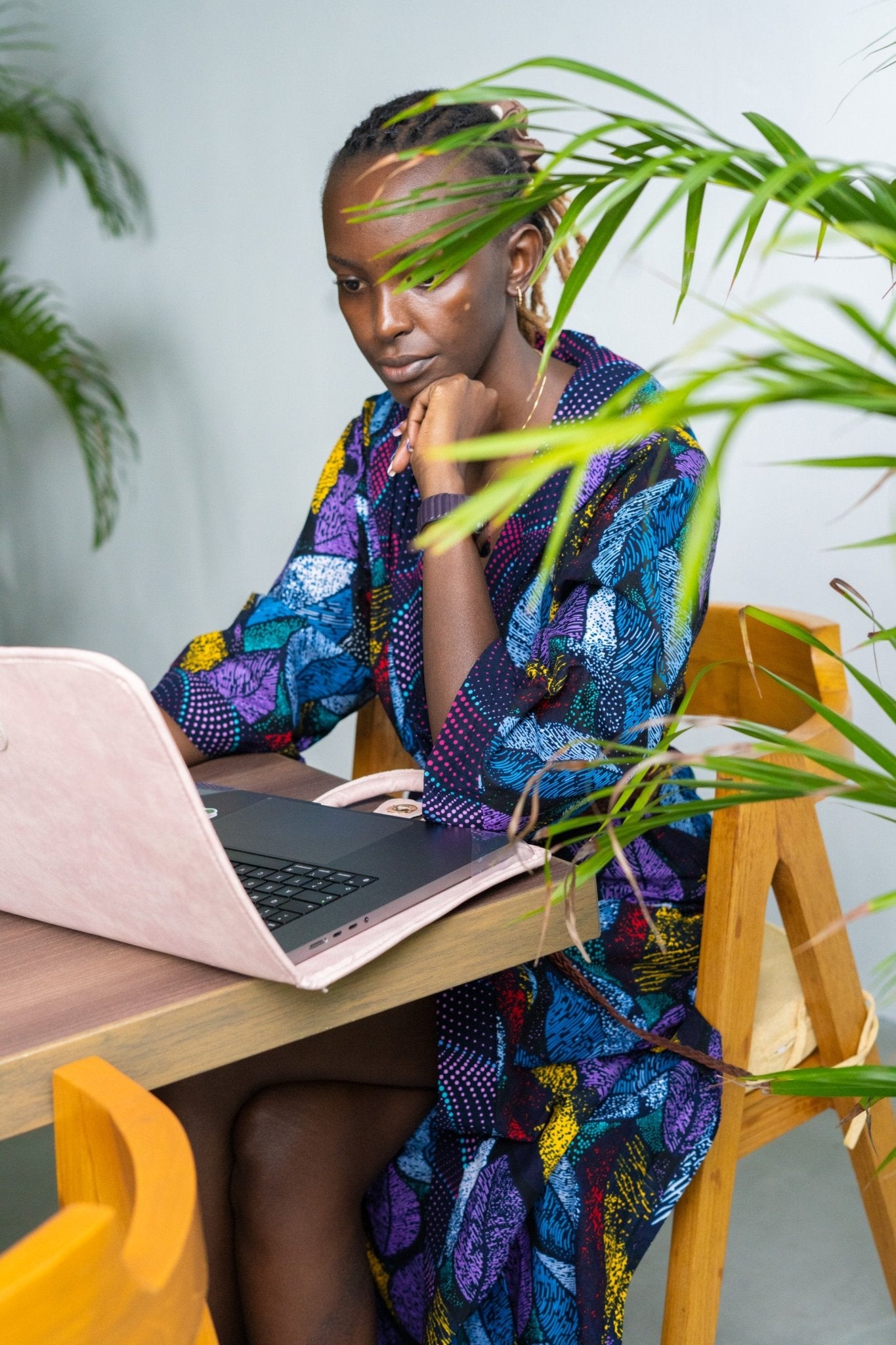 Midnight Garden Long Cover - Up — Double - Slit Luxury Resort Wear - Zawadi Hat Fashion