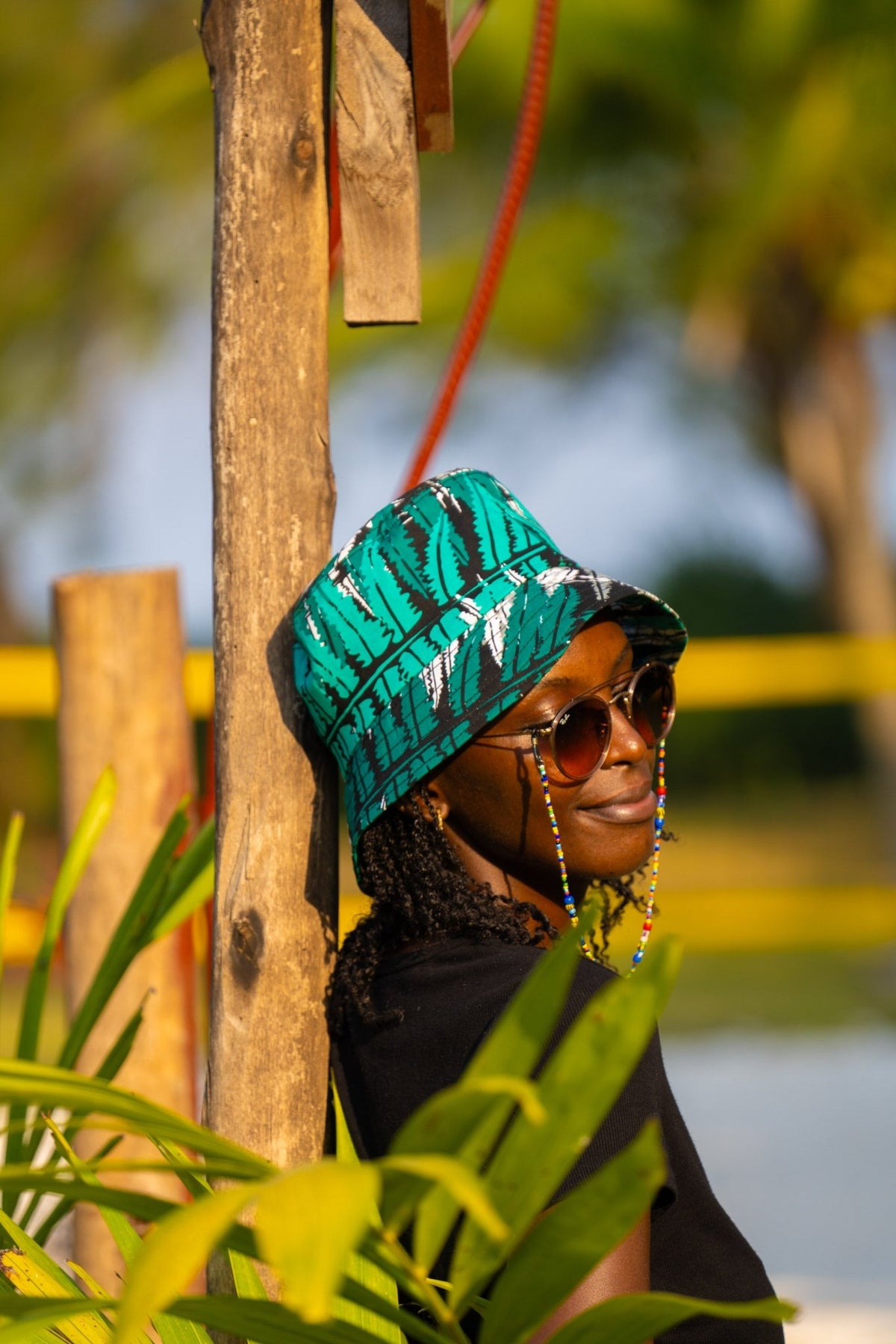 Ocean Teal African Print Bucket Hat - Zawadi Hat Fashion