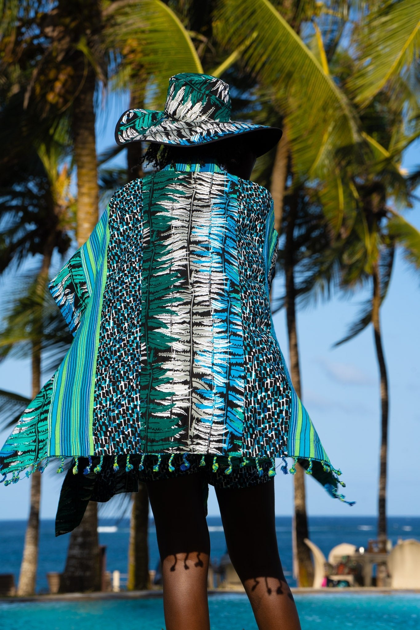 Ocean Teal African Print Bucket & Safari Hats - Zawadi Hat Fashion