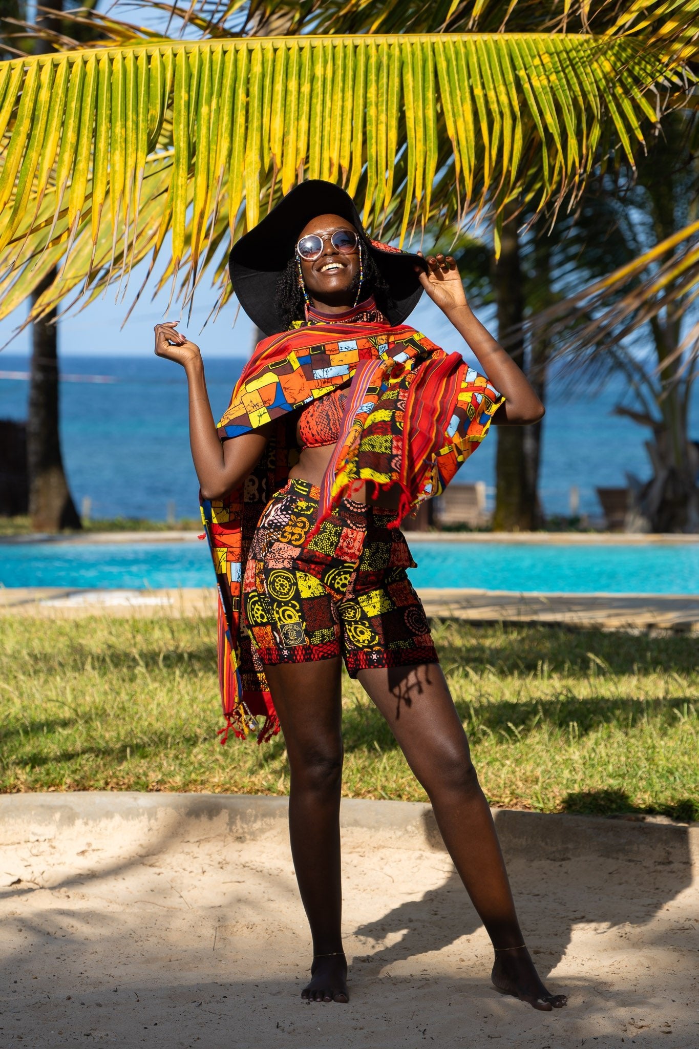 Spice Mix Resort Shorts | African Print Wear - Zawadi Hat Fashion