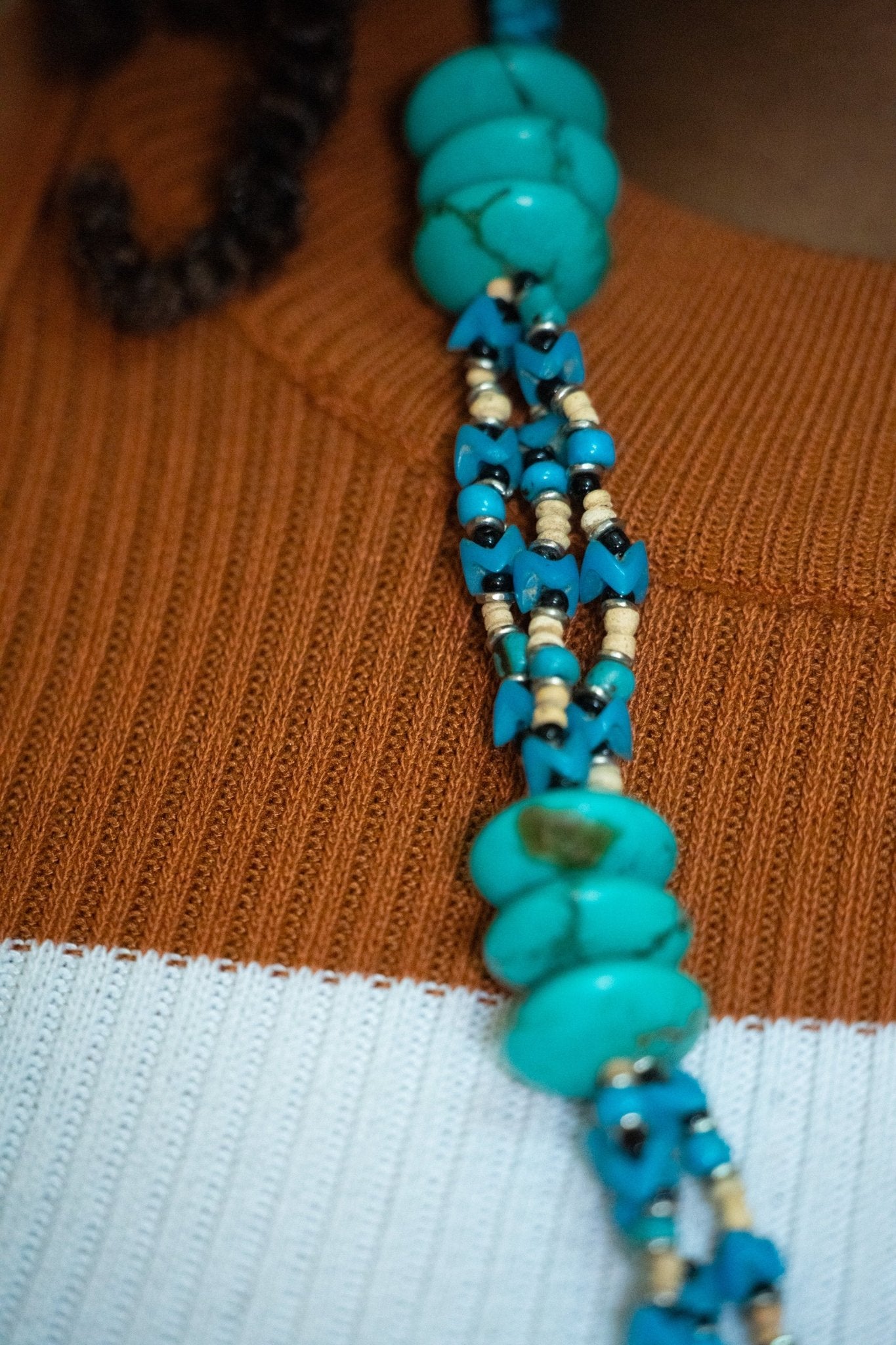 Turquoise Multi - Strand Necklace - Zawadi Hat Fashion