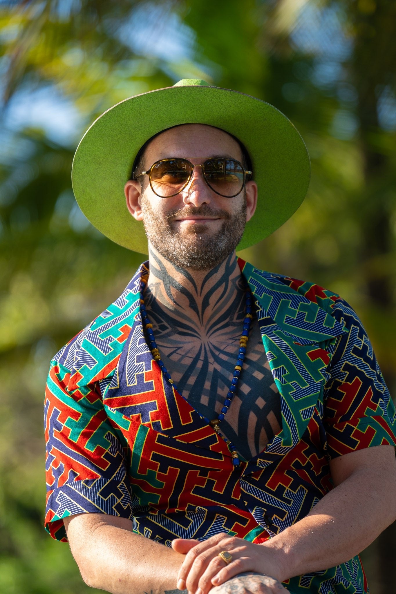 Zamu — African Print Resort Male Set - Zawadi Hat Fashion