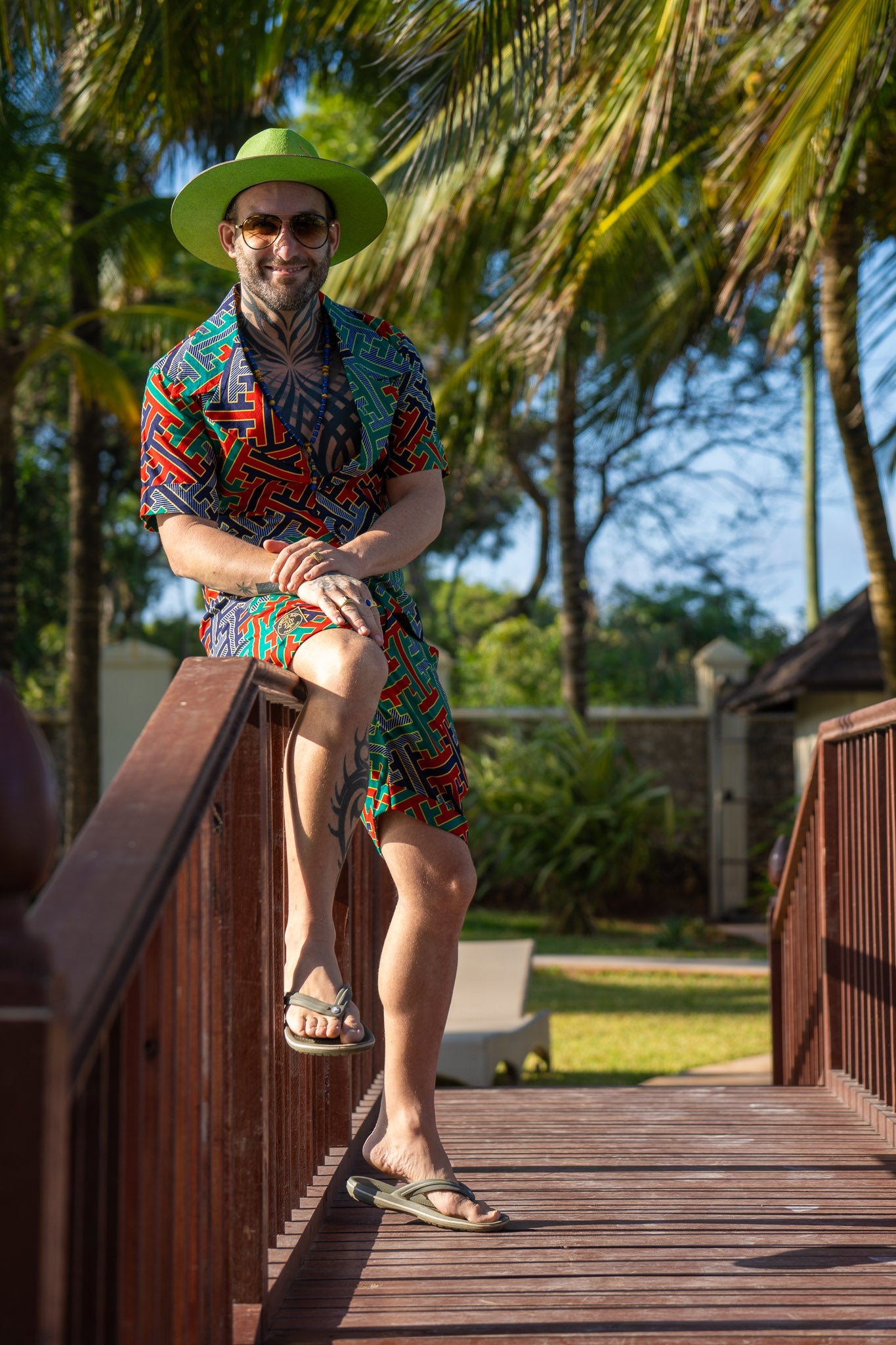 Zamu — African Print Resort Male Set - Zawadi Hat Fashion