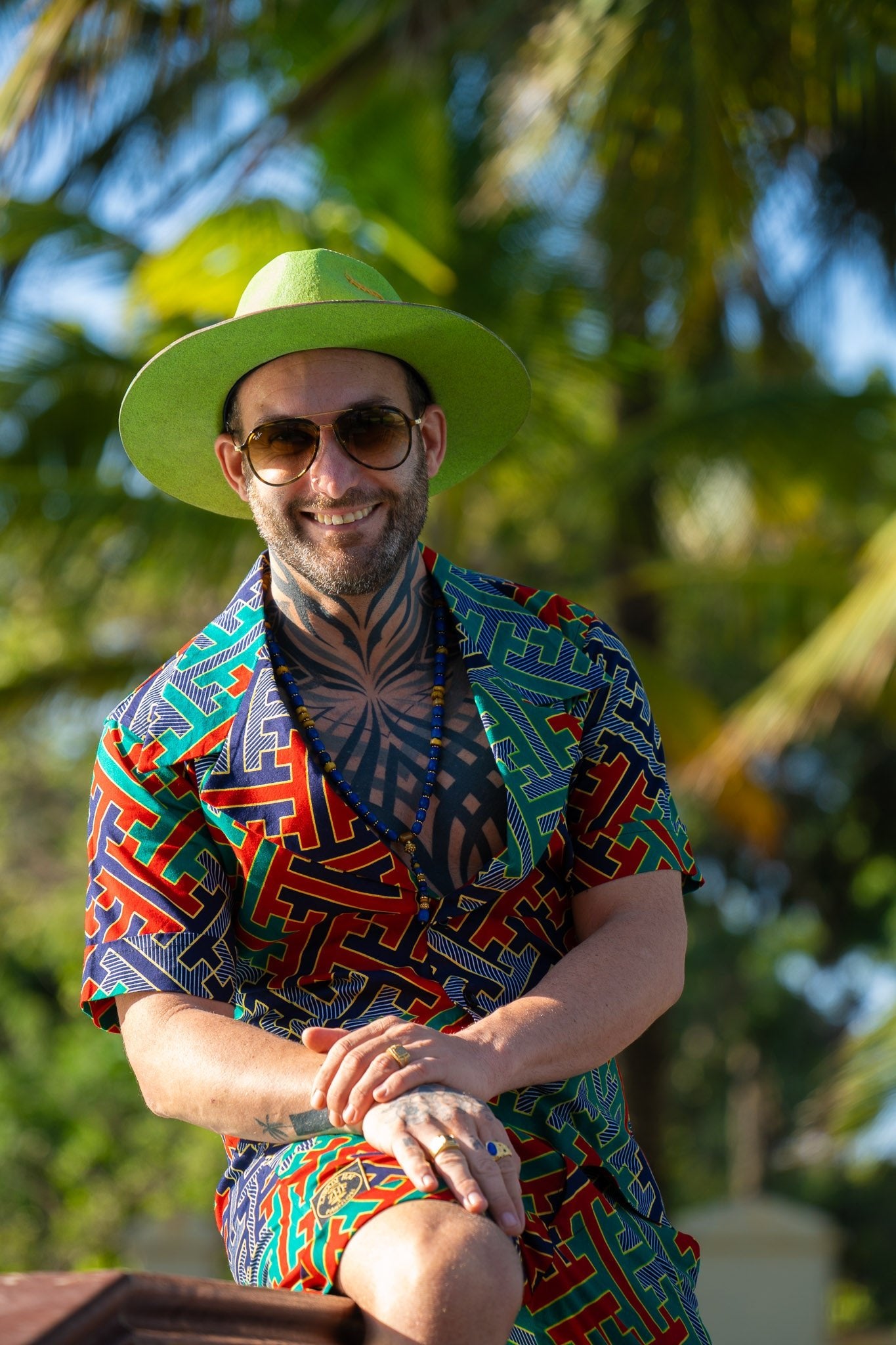 Zamu — African Print Resort Male Set - Zawadi Hat Fashion