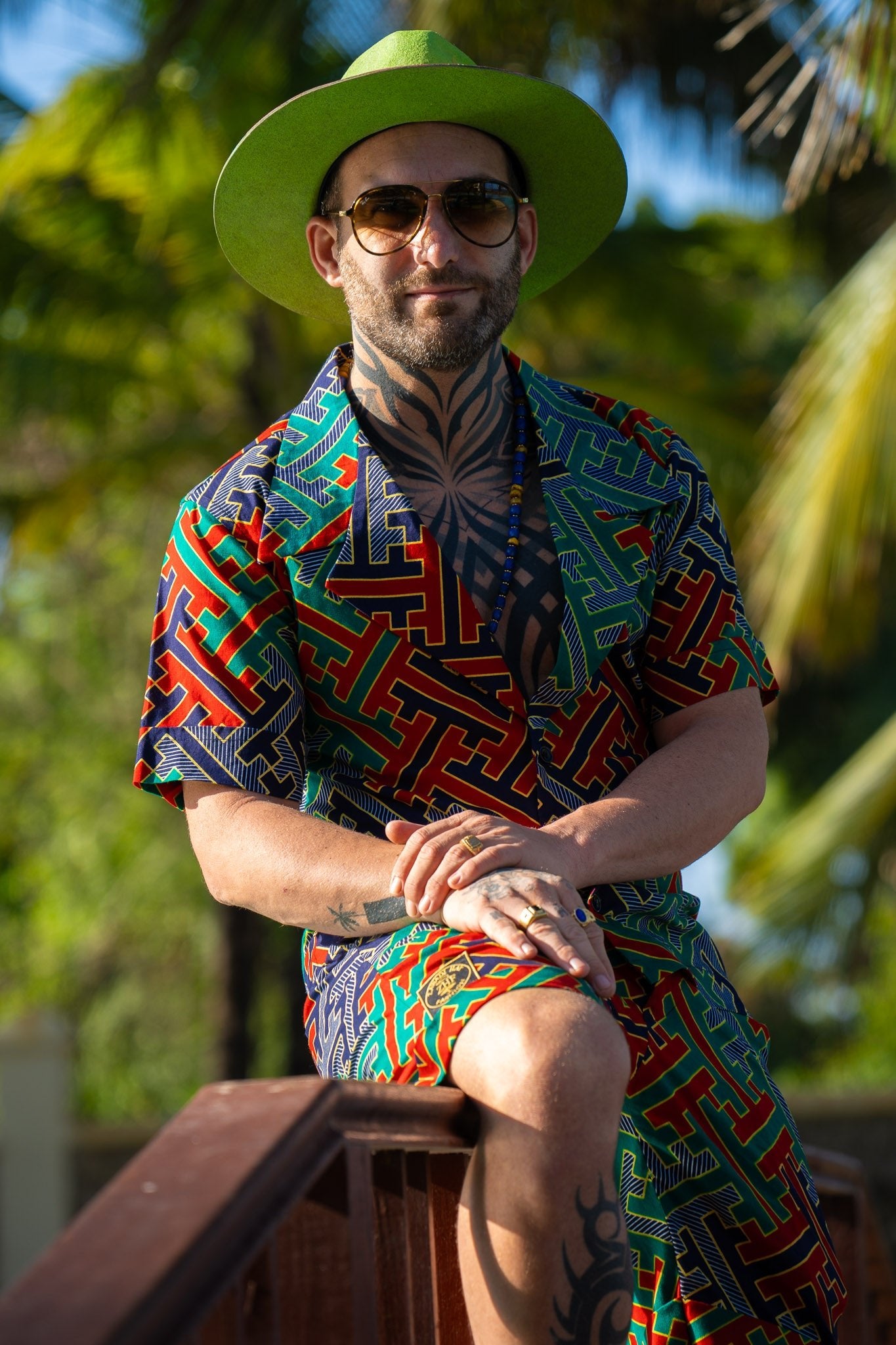 Zamu — African Print Resort Male Set - Zawadi Hat Fashion