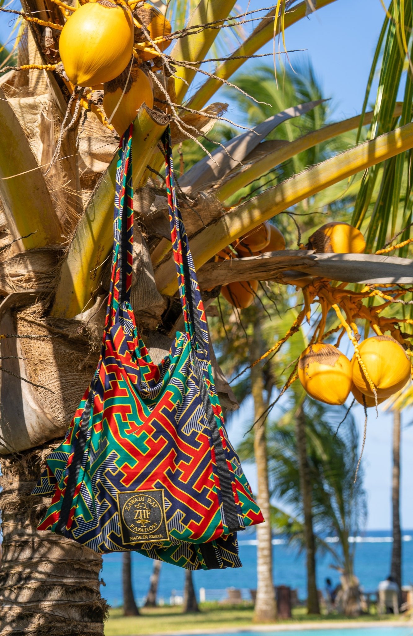 Zamu Hippie Beach Bag — African Print Travel Bag - Zawadi Hat Fashion