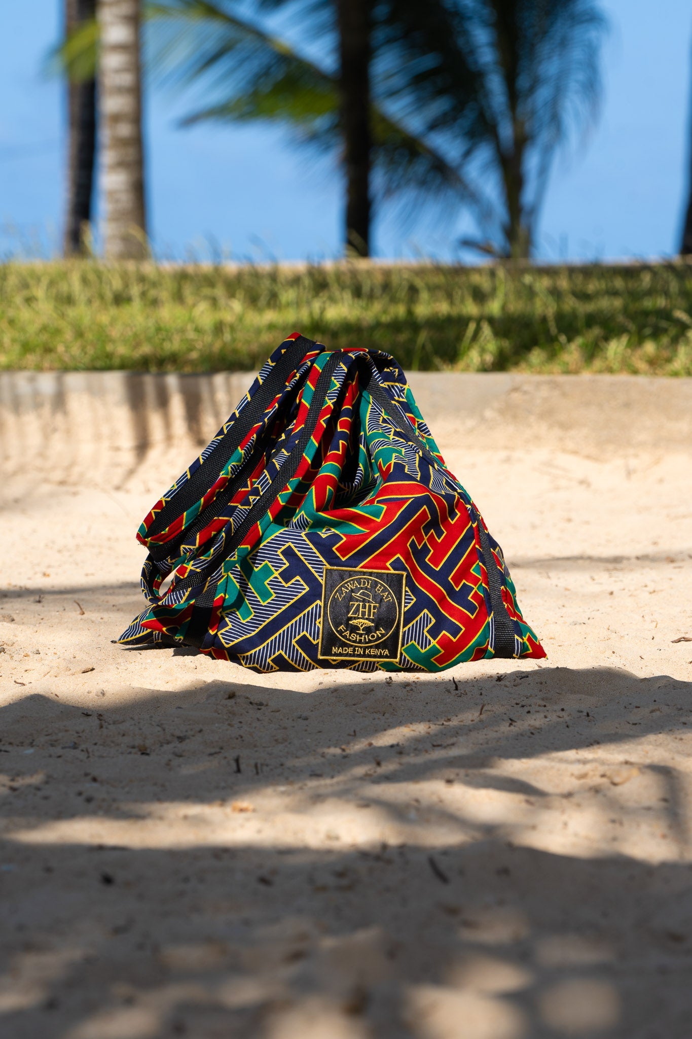 Zamu Hippie Beach Bag — African Print Travel Bag - Zawadi Hat Fashion